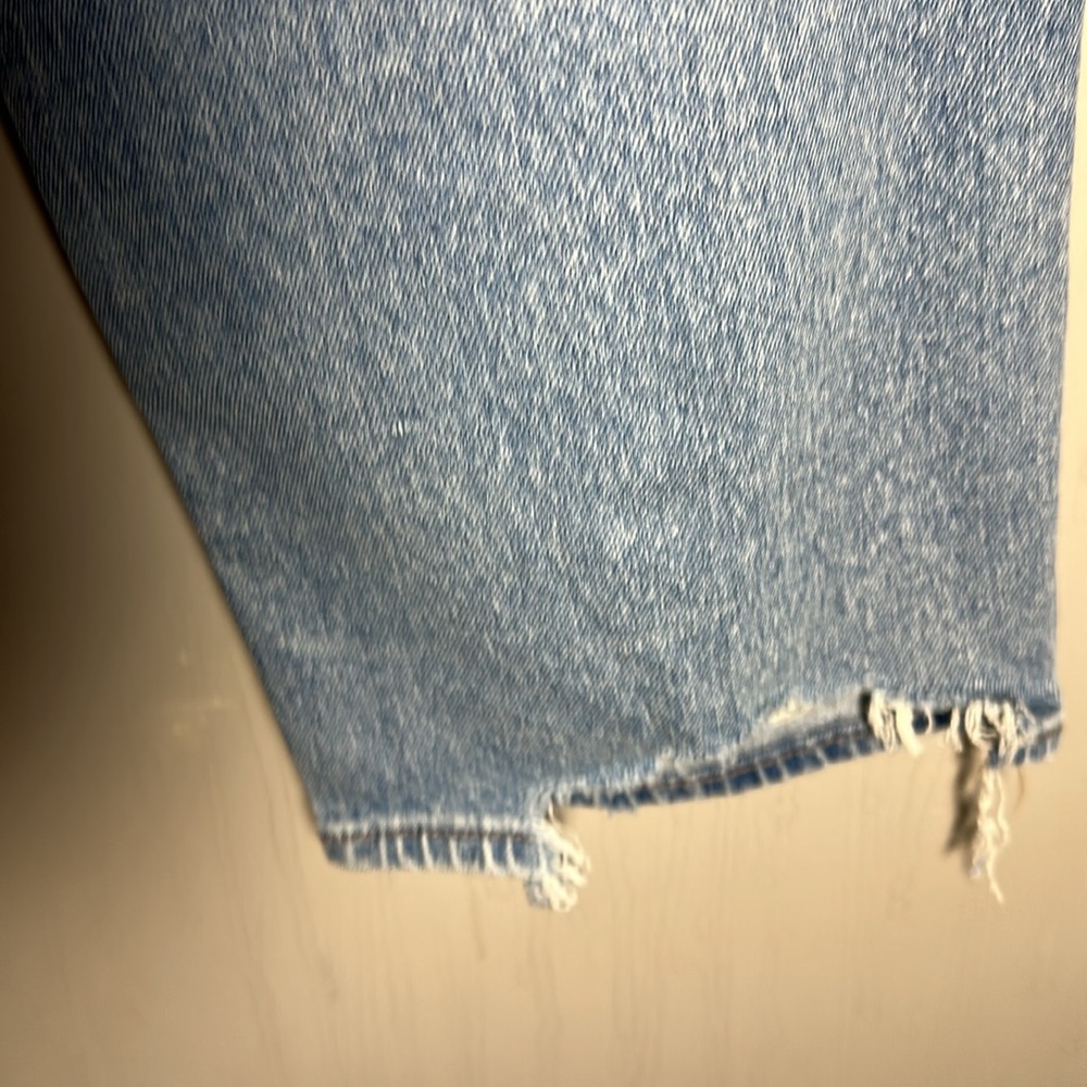 American Eagle Strigid highest rise baggy straight Ripped Blue Jeans - Picture 8 of 11